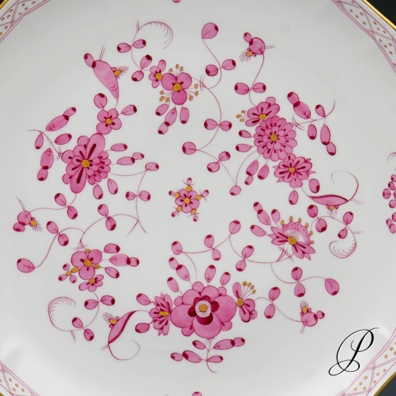 Kaffeeservice Meissen 1.Wahl reiche Indische Malerei purpur – Bild 5