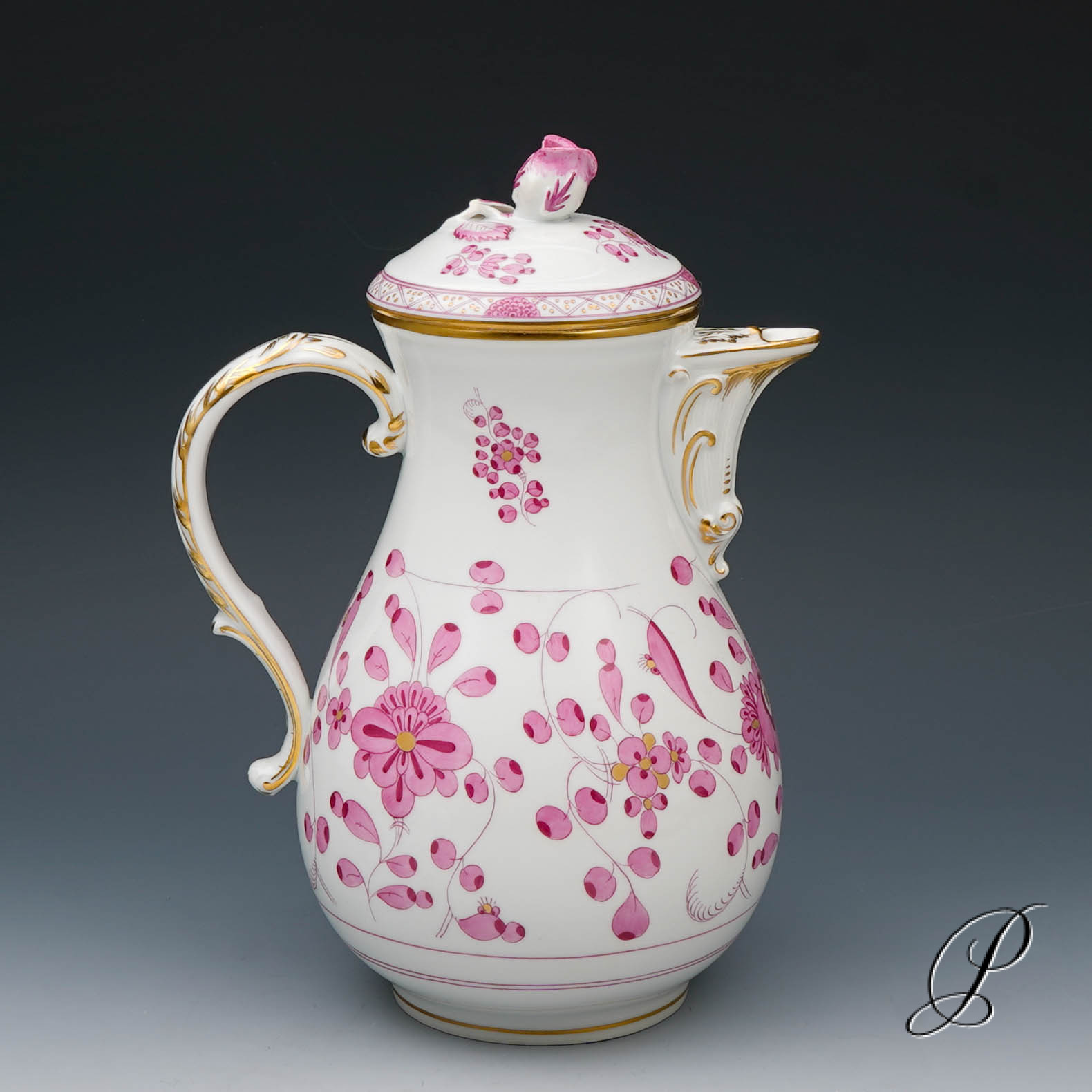 Kaffeeservice Meissen 1.Wahl reiche Indische Malerei purpur – Bild 7