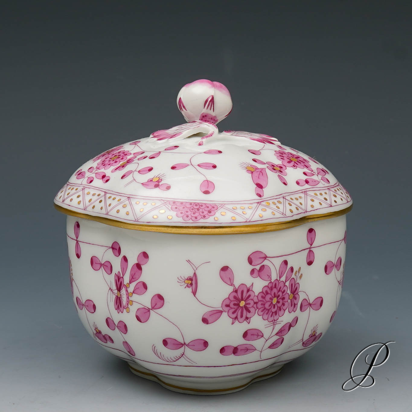 Kaffeeservice Meissen 1.Wahl reiche Indische Malerei purpur – Bild 12