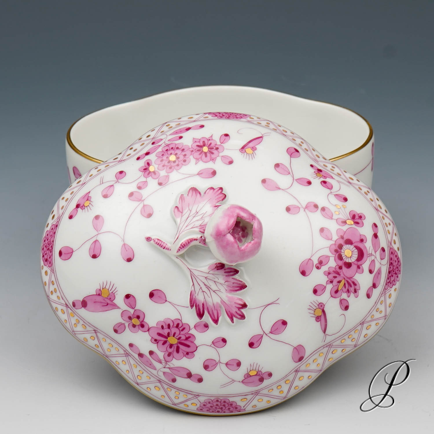 Kaffeeservice Meissen 1.Wahl reiche Indische Malerei purpur – Bild 14