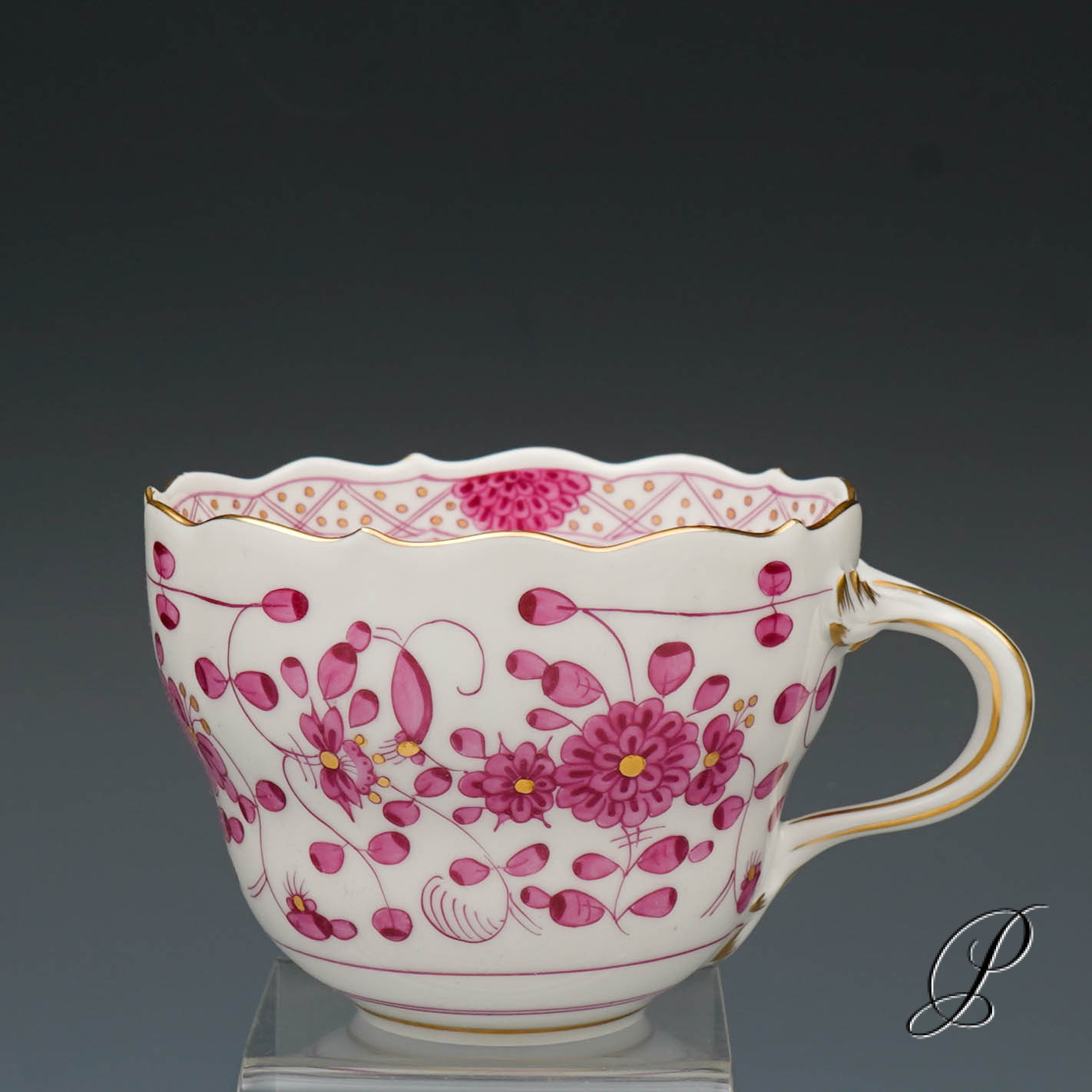 Kaffeeservice Meissen 1.Wahl reiche Indische Malerei purpur – Bild 21