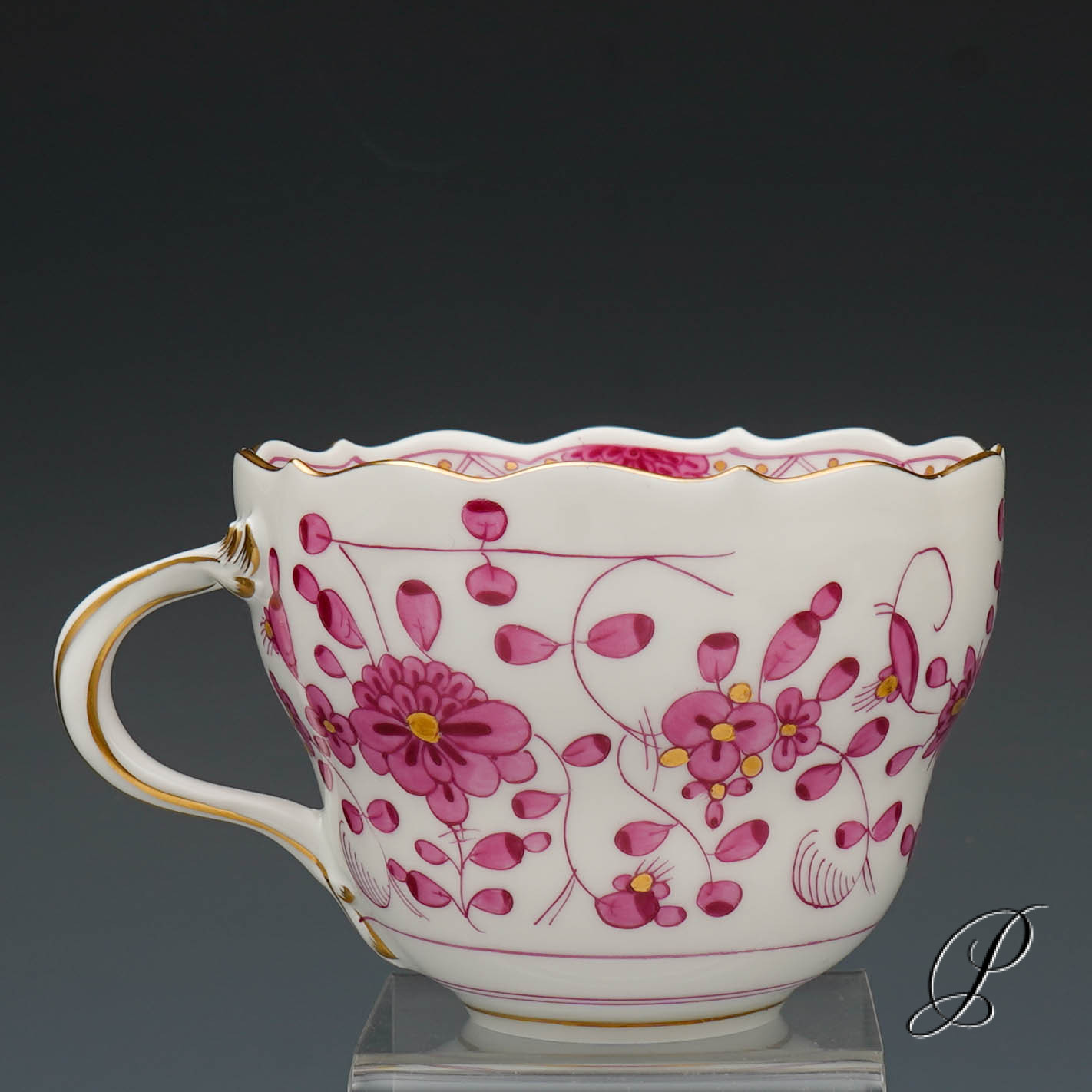 Kaffeeservice Meissen 1.Wahl reiche Indische Malerei purpur – Bild 23