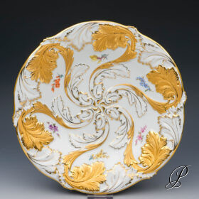 traumhafter großer Prunkteller Meissen Pfeiferzeit um 1924 Jhd.