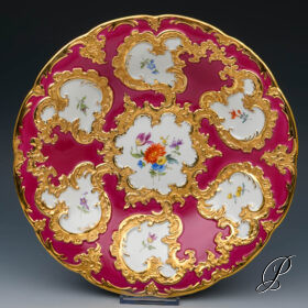 Traumhafter großer Prunkteller Meissen 1.Wahl