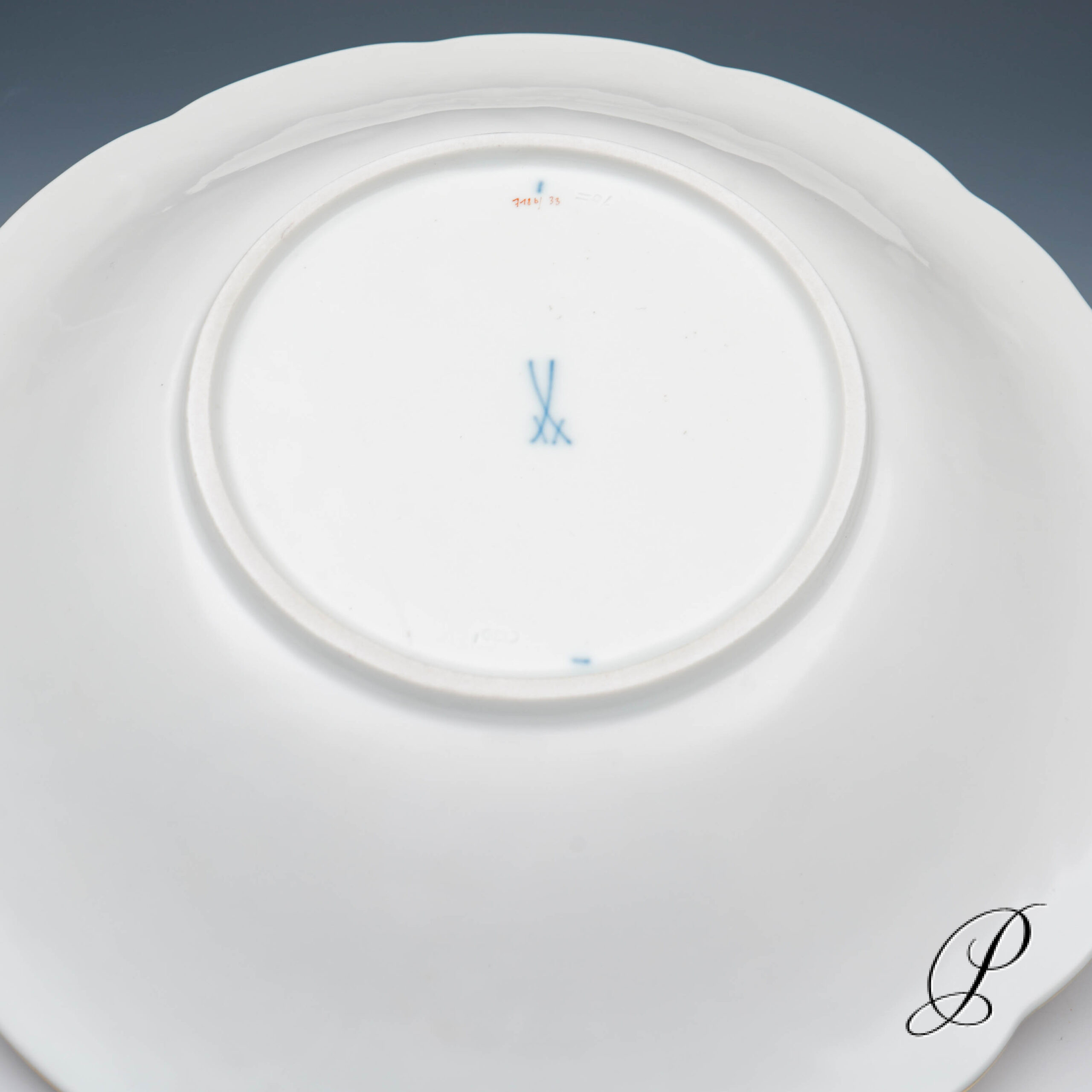 Traumhafter großer Prunkteller Meissen 1.Wahl – Bild 9