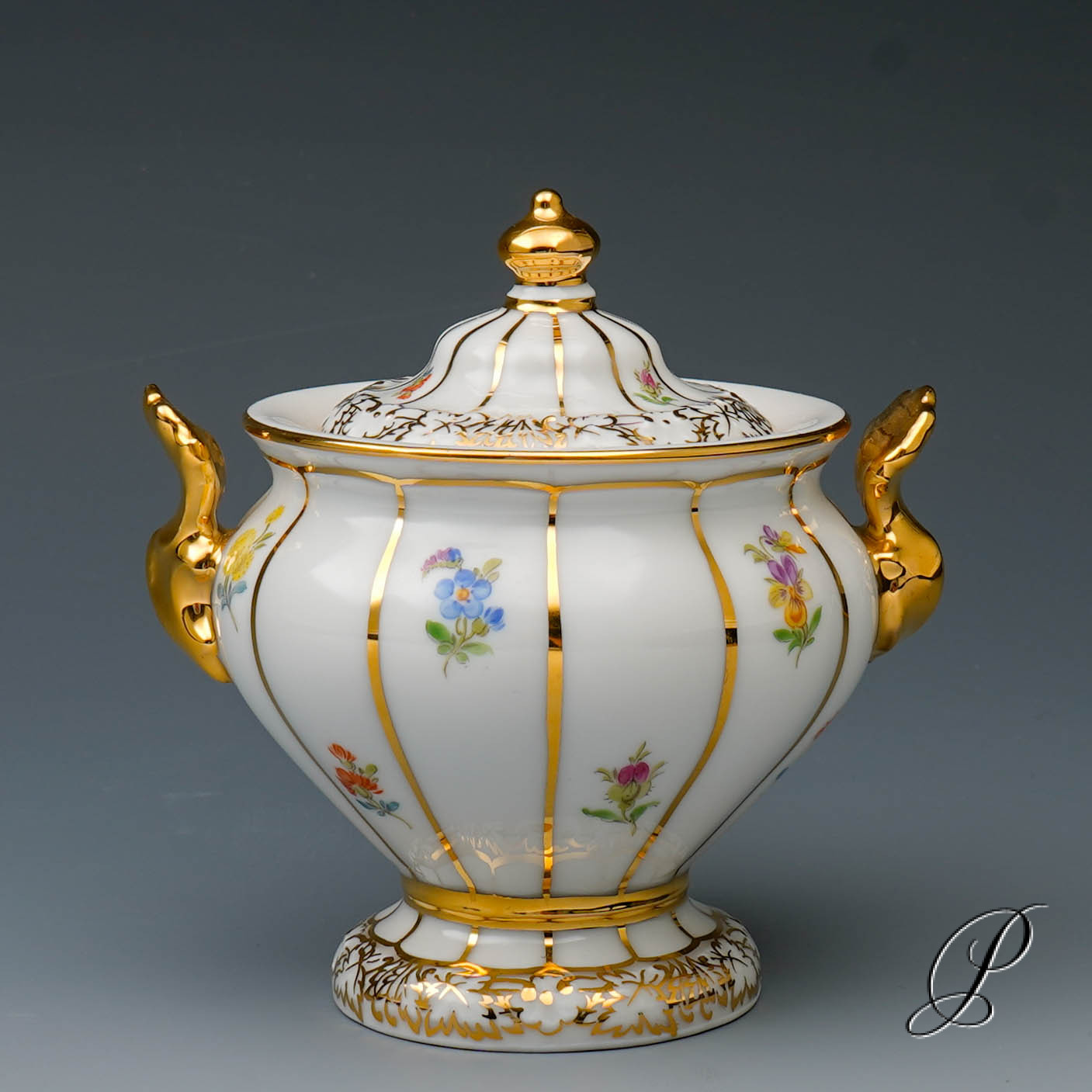 Zuckerdose Meissen 1.Wahl X-Form – Bild 3