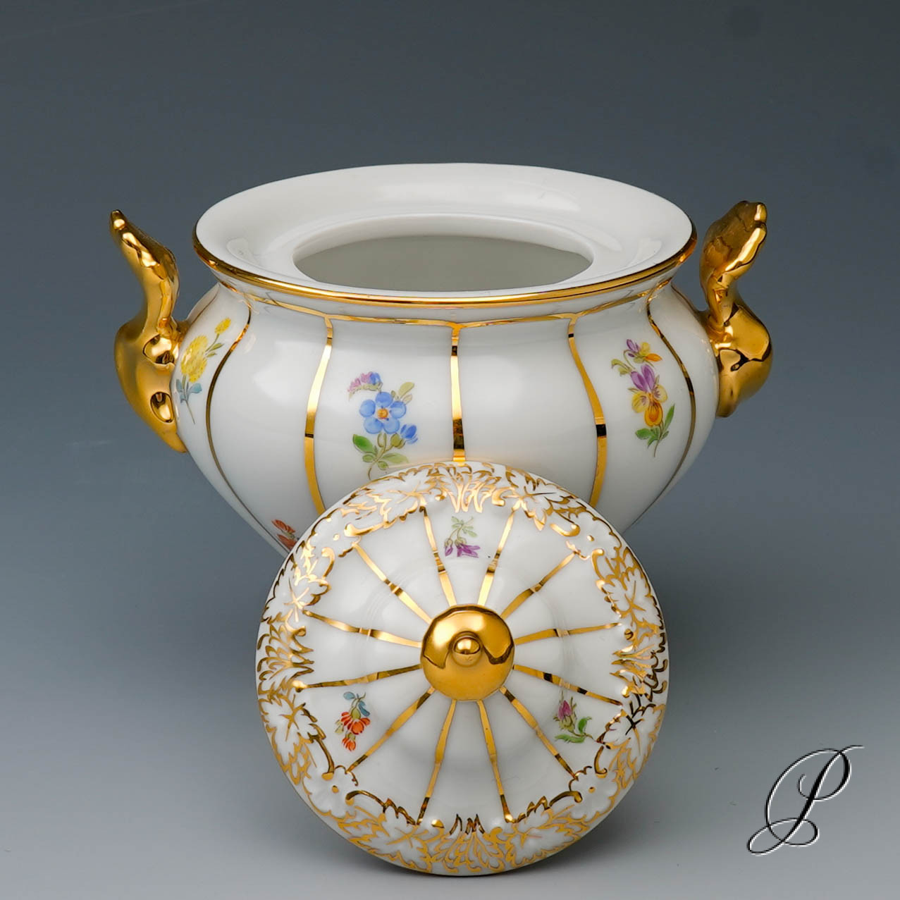 Zuckerdose Meissen 1.Wahl X-Form – Bild 7