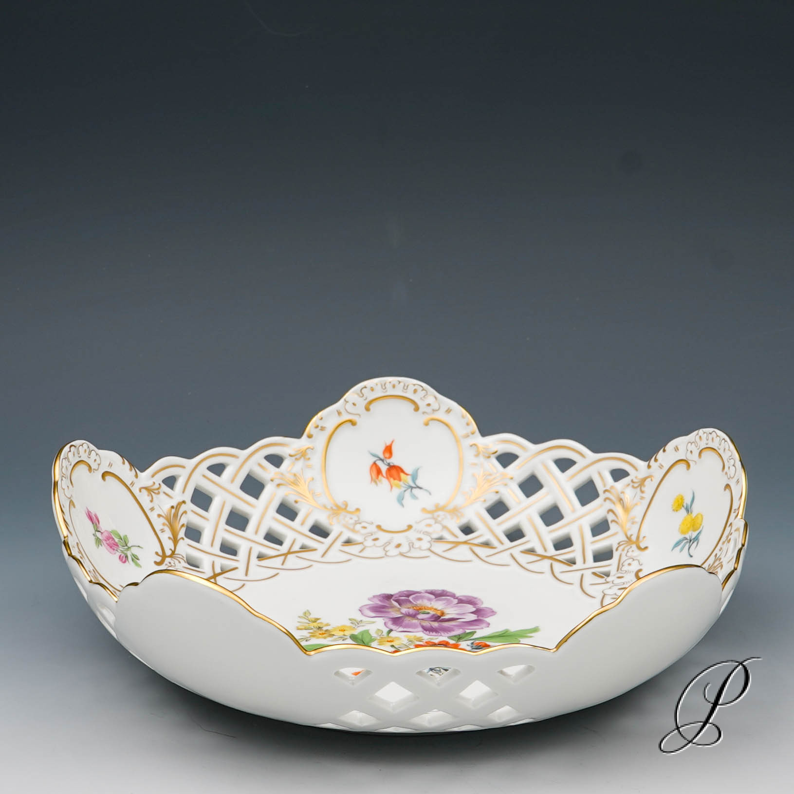 Durchbruchschale Meissen 1.Wahl im Dekor Blume3 NP# 1450,- EUR – Bild 2