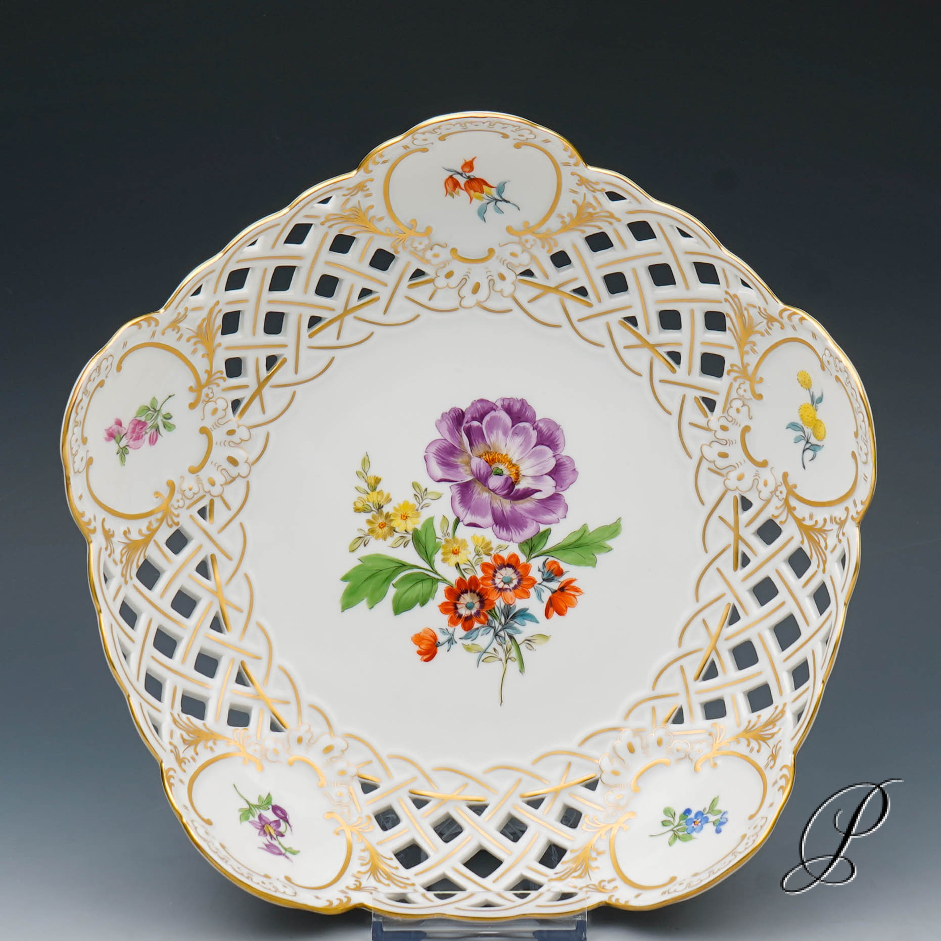 Durchbruchschale Meissen 1.Wahl im Dekor Blume3 NP# 1450,- EUR – Bild 3