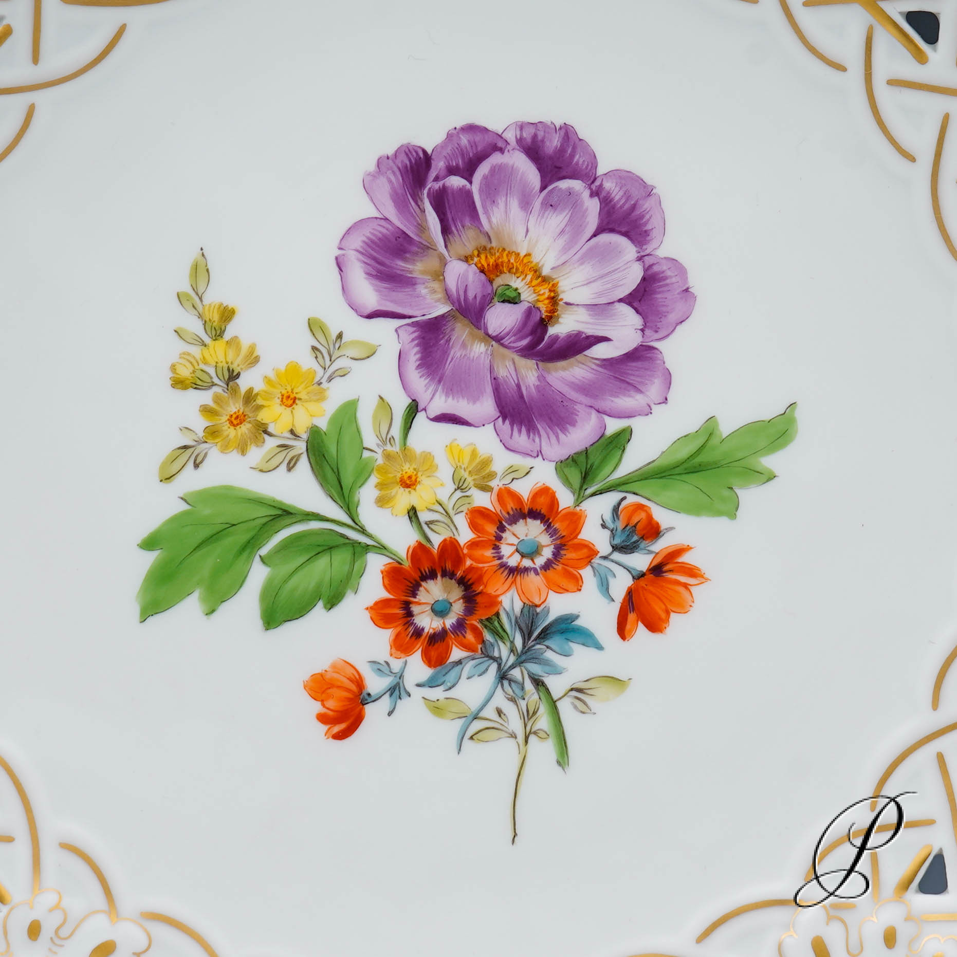 Durchbruchschale Meissen 1.Wahl im Dekor Blume3 NP# 1450,- EUR – Bild 4