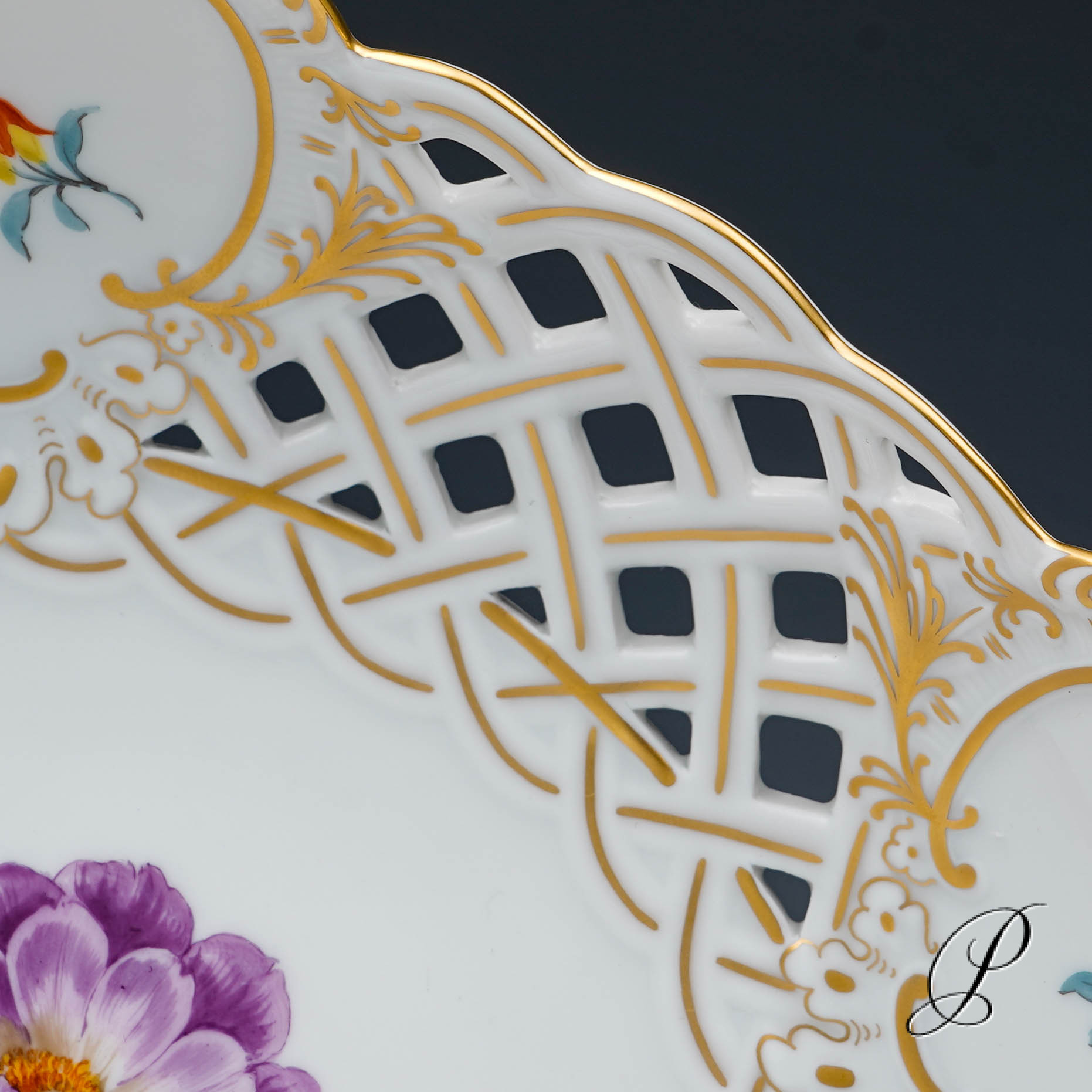 Durchbruchschale Meissen 1.Wahl im Dekor Blume3 NP# 1450,- EUR – Bild 5