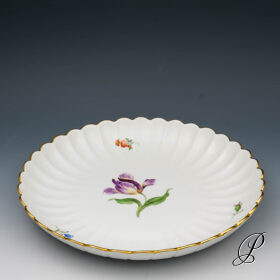 Kuchenschale / Gebäckschale Meissen im Dekor Blume1