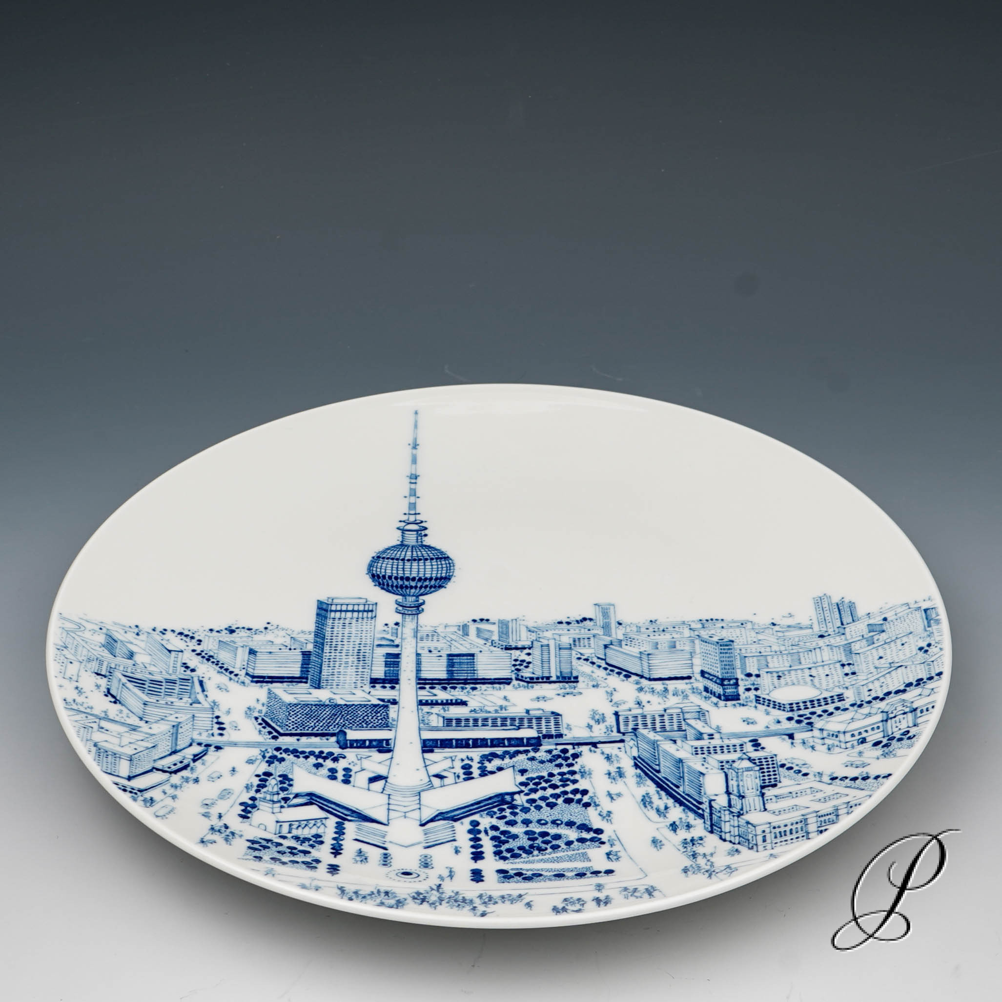 Wandteller Meissen 1.Wahl Berlin Alexanderplatz mit Fernsehturm – Bild 2