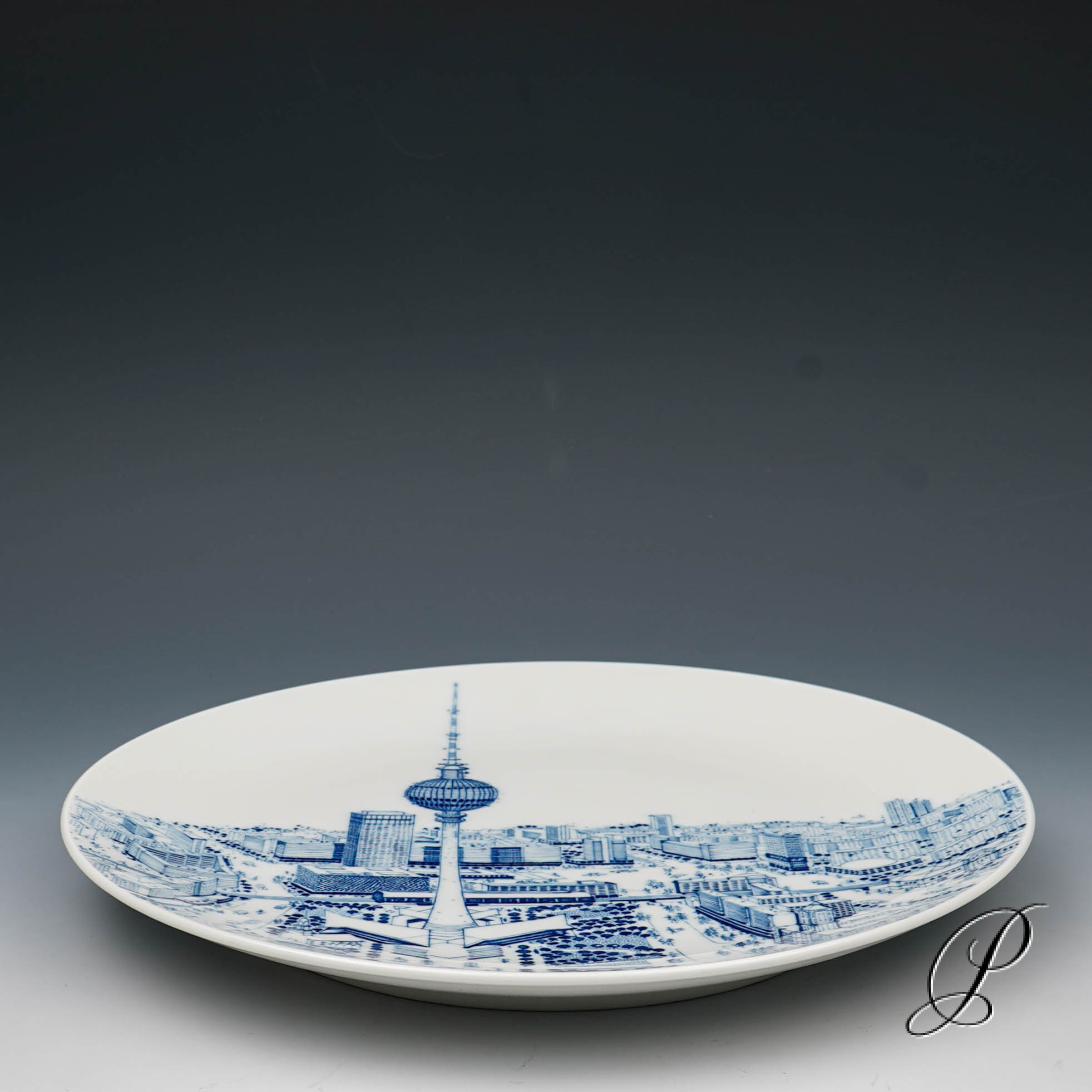 Wandteller Meissen 1.Wahl Berlin Alexanderplatz mit Fernsehturm – Bild 3