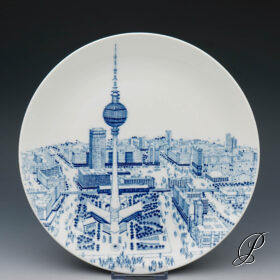 Wandteller Meissen 1.Wahl Berlin Alexanderplatz mit Fernsehturm
