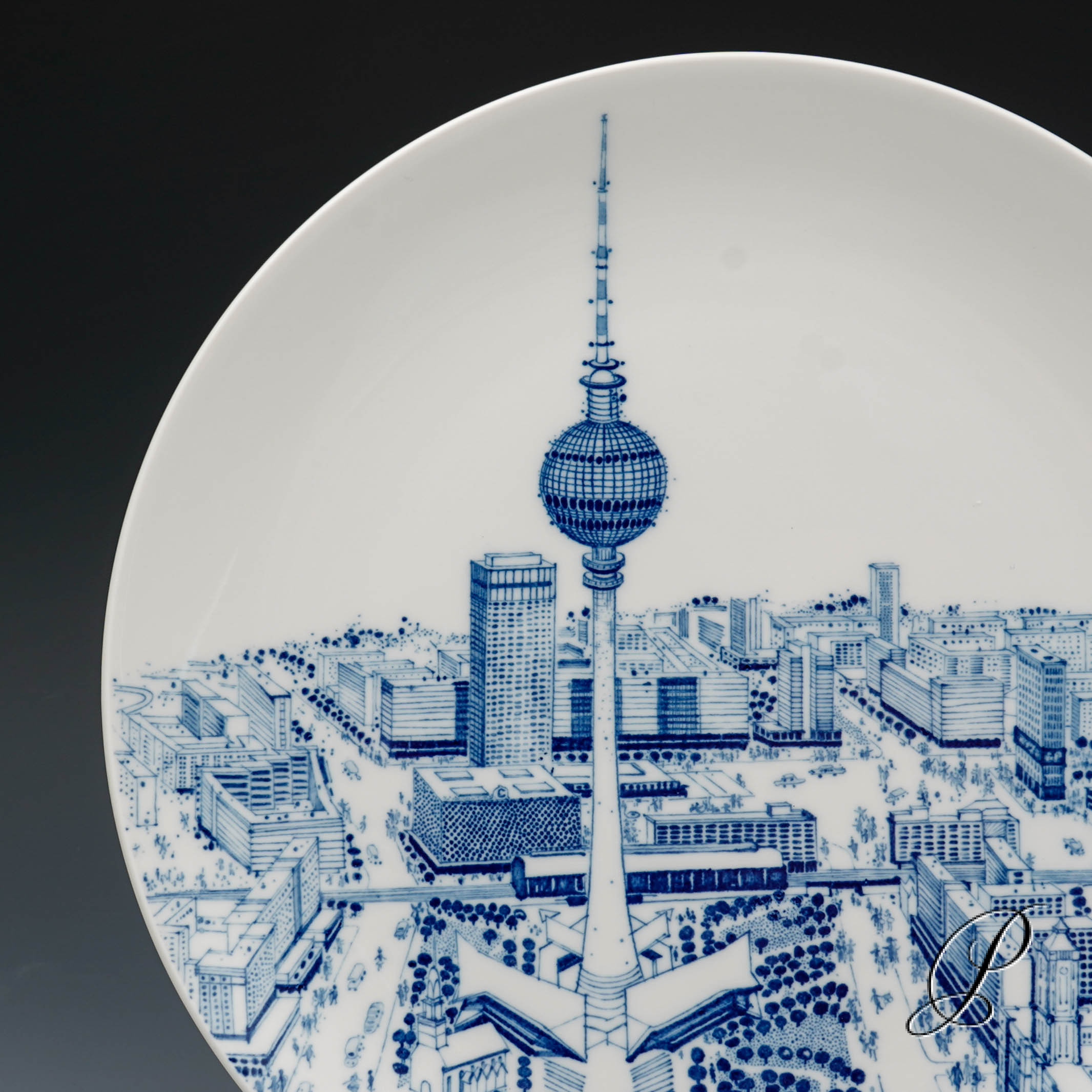 Wandteller Meissen 1.Wahl Berlin Alexanderplatz mit Fernsehturm – Bild 5