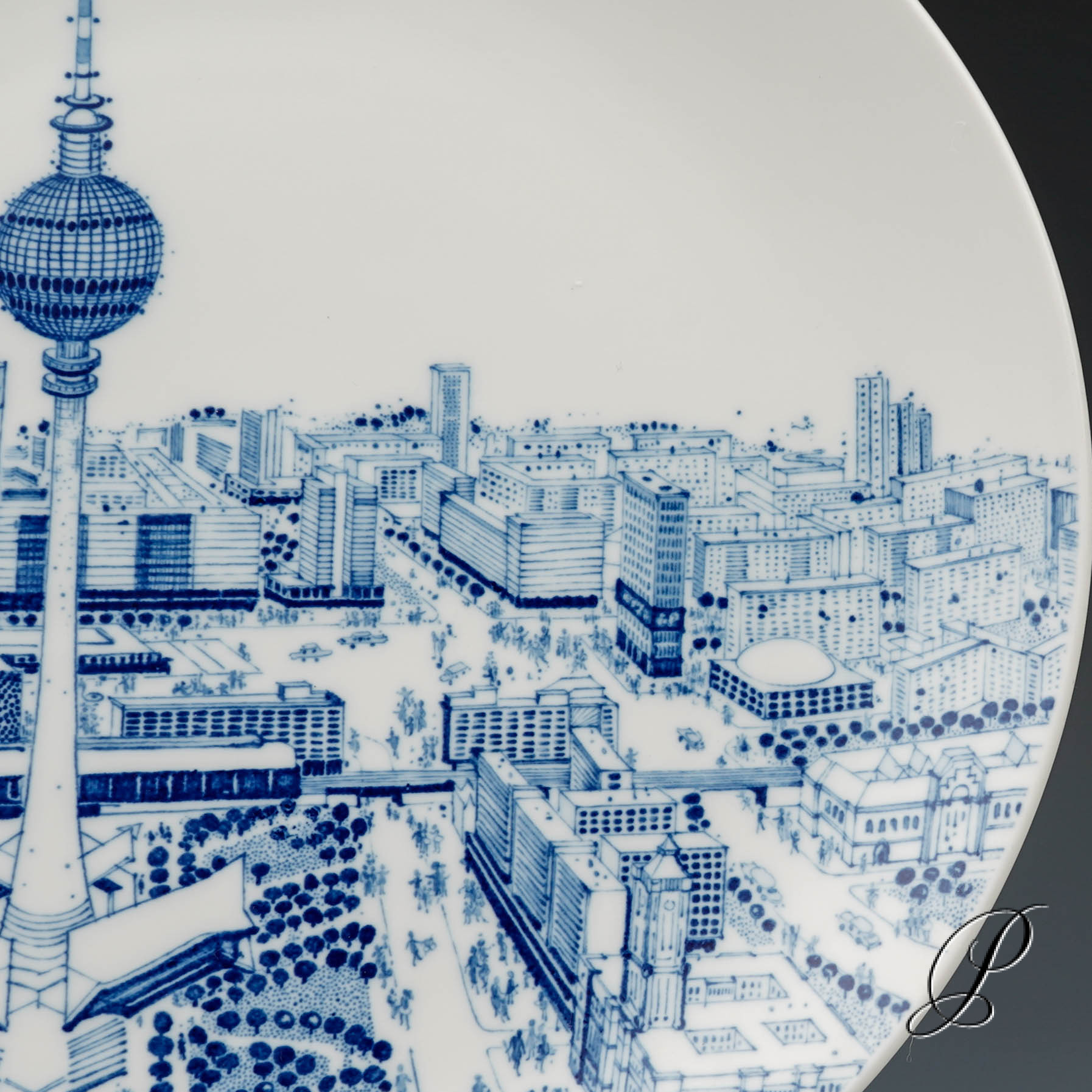 Wandteller Meissen 1.Wahl Berlin Alexanderplatz mit Fernsehturm – Bild 6