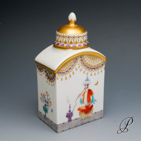 Meissen Teedose im Dekor 1001 Nacht von Prof. Heinz Werner