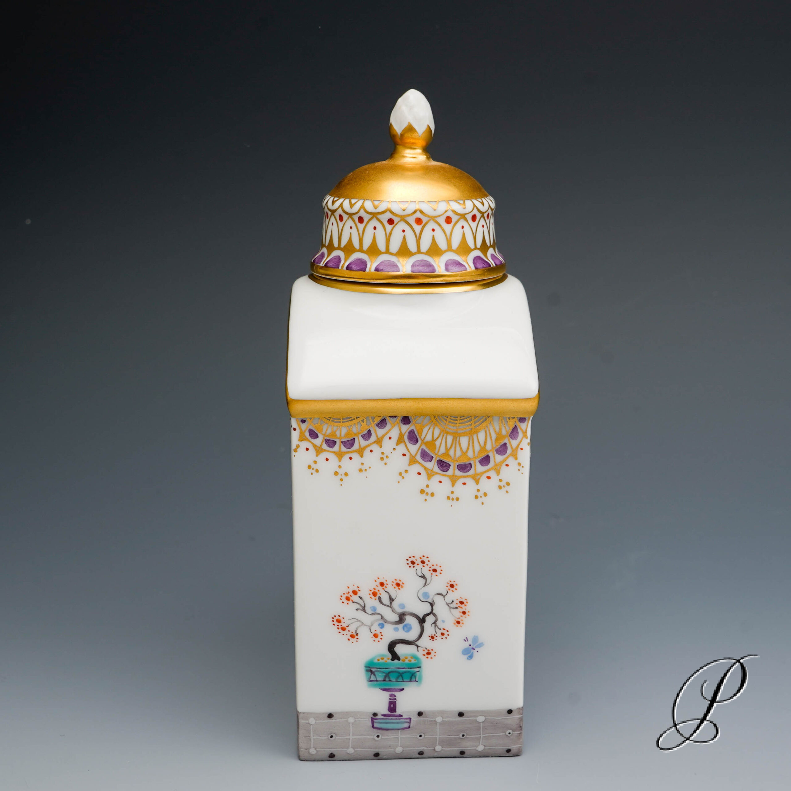 Meissen Teedose im Dekor 1001 Nacht von Prof. Heinz Werner – Bild 5