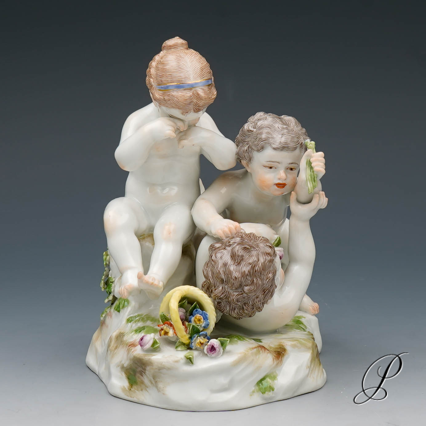 Figurengruppe Meissen "drei balgende Kinder" – Bild 5