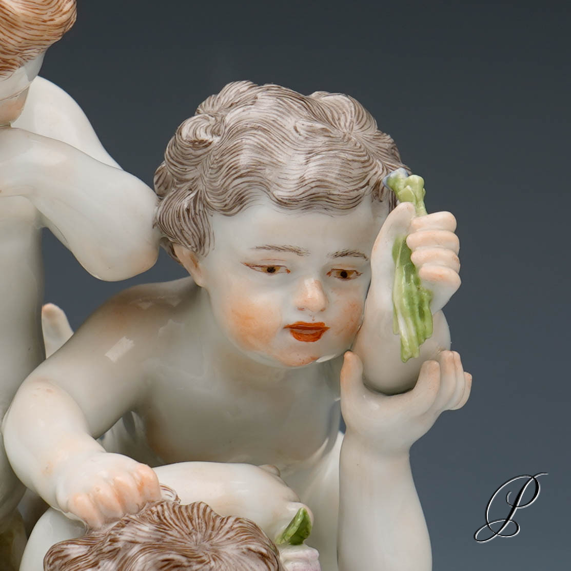 Figurengruppe Meissen "drei balgende Kinder" – Bild 7