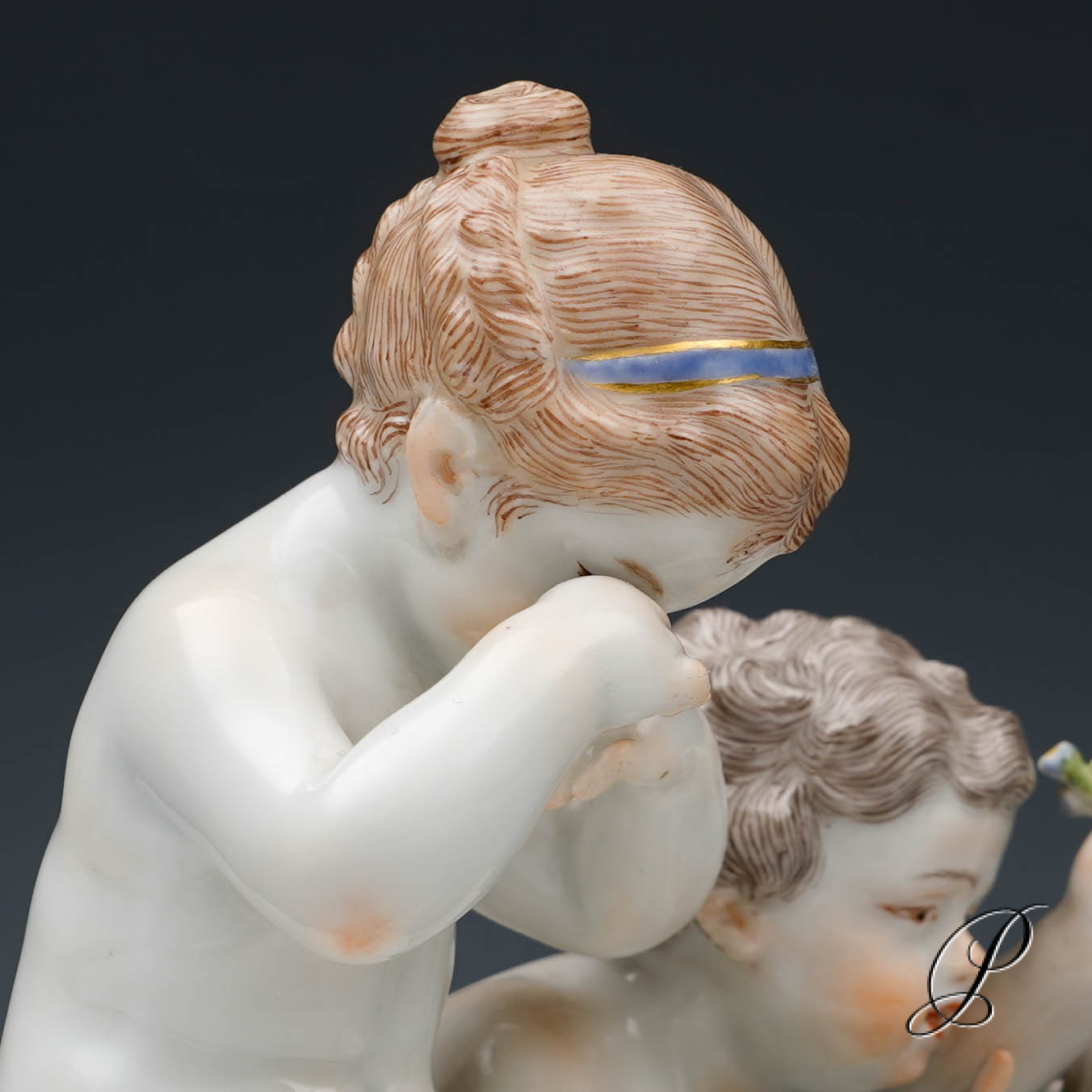 Figurengruppe Meissen "drei balgende Kinder" – Bild 9