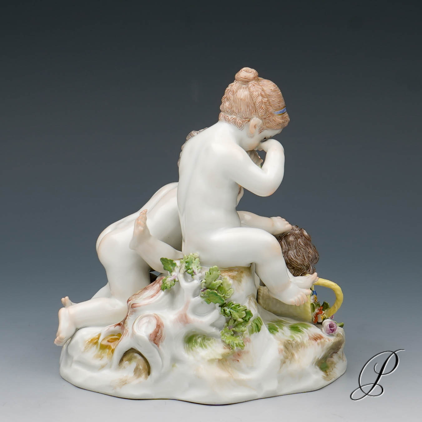 Figurengruppe Meissen "drei balgende Kinder" – Bild 10