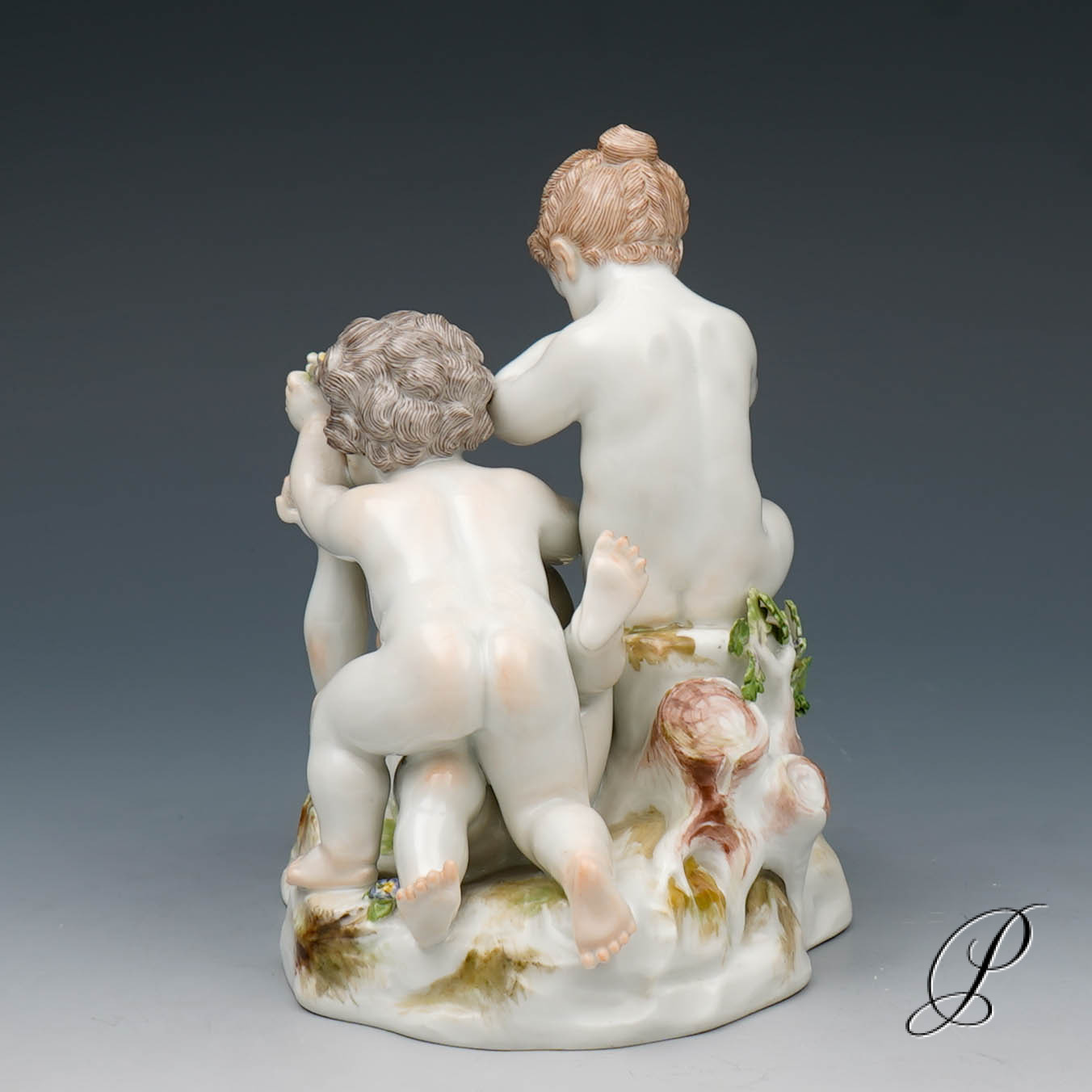 Figurengruppe Meissen "drei balgende Kinder" – Bild 12