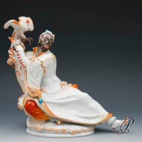 Mohr mit Kakadu Meissen 1.Wahl von Paul Scheurich