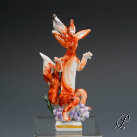 Fuchs mit Weintrauben Meissen 1.Wahl von Peter Strang