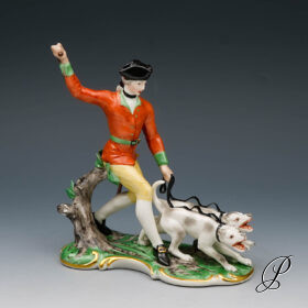 Figur Nymphenburg aus der Roten Jagd "Piquer mit Hunden"