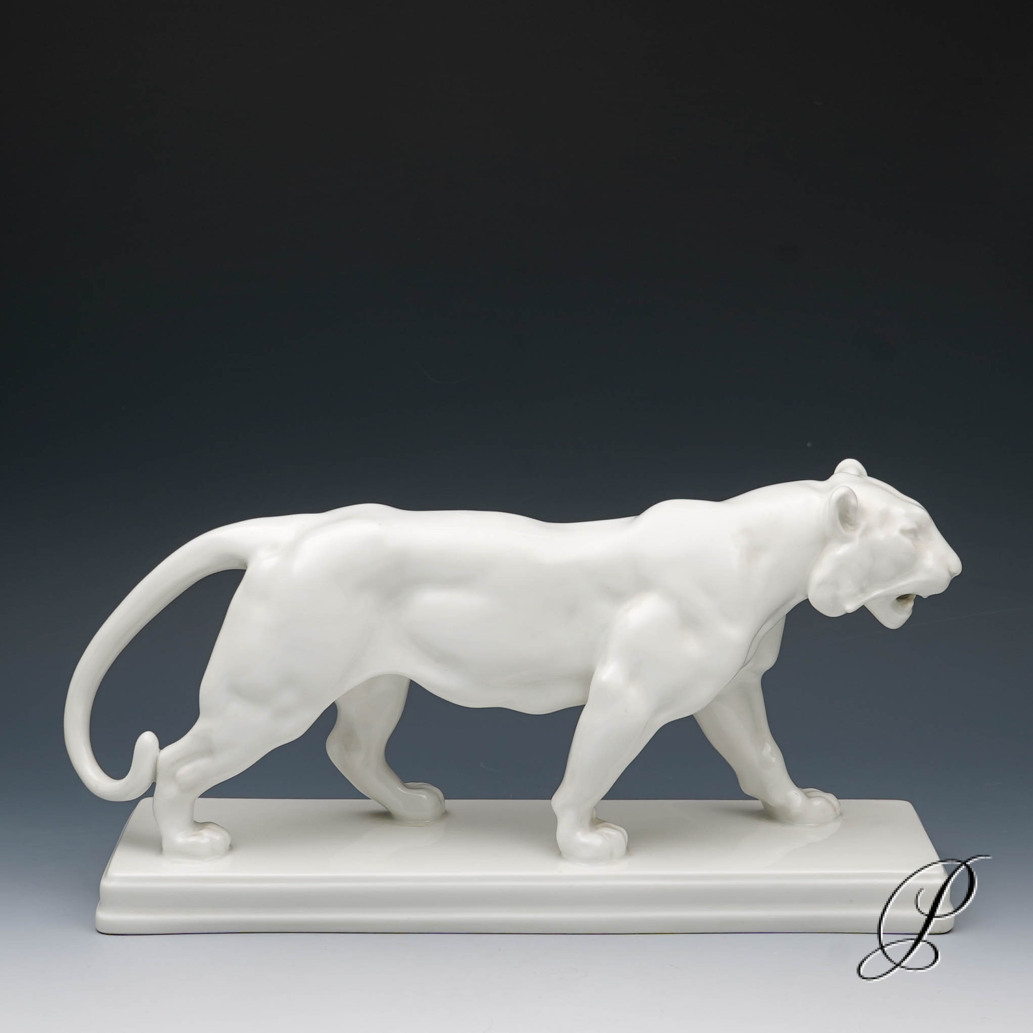 große KPM Berlin Figur - schreitender Tiger – Bild 6