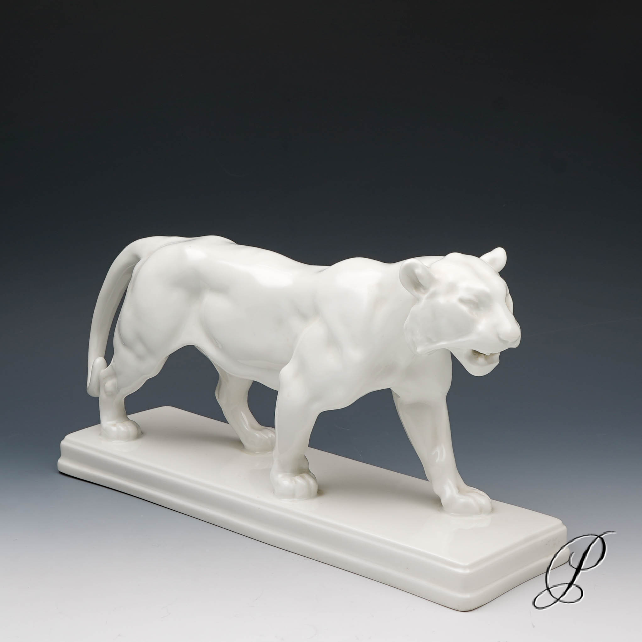 große KPM Berlin Figur - schreitender Tiger – Bild 7