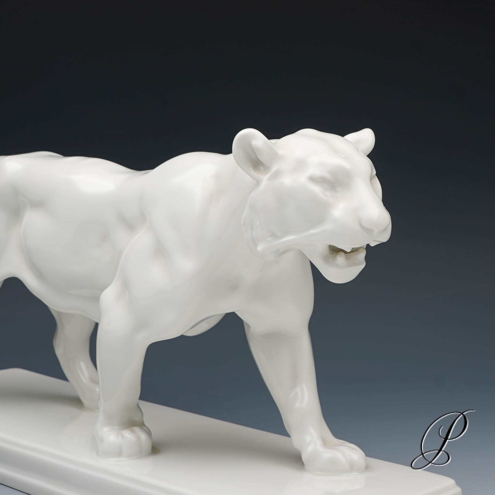 große KPM Berlin Figur - schreitender Tiger – Bild 8