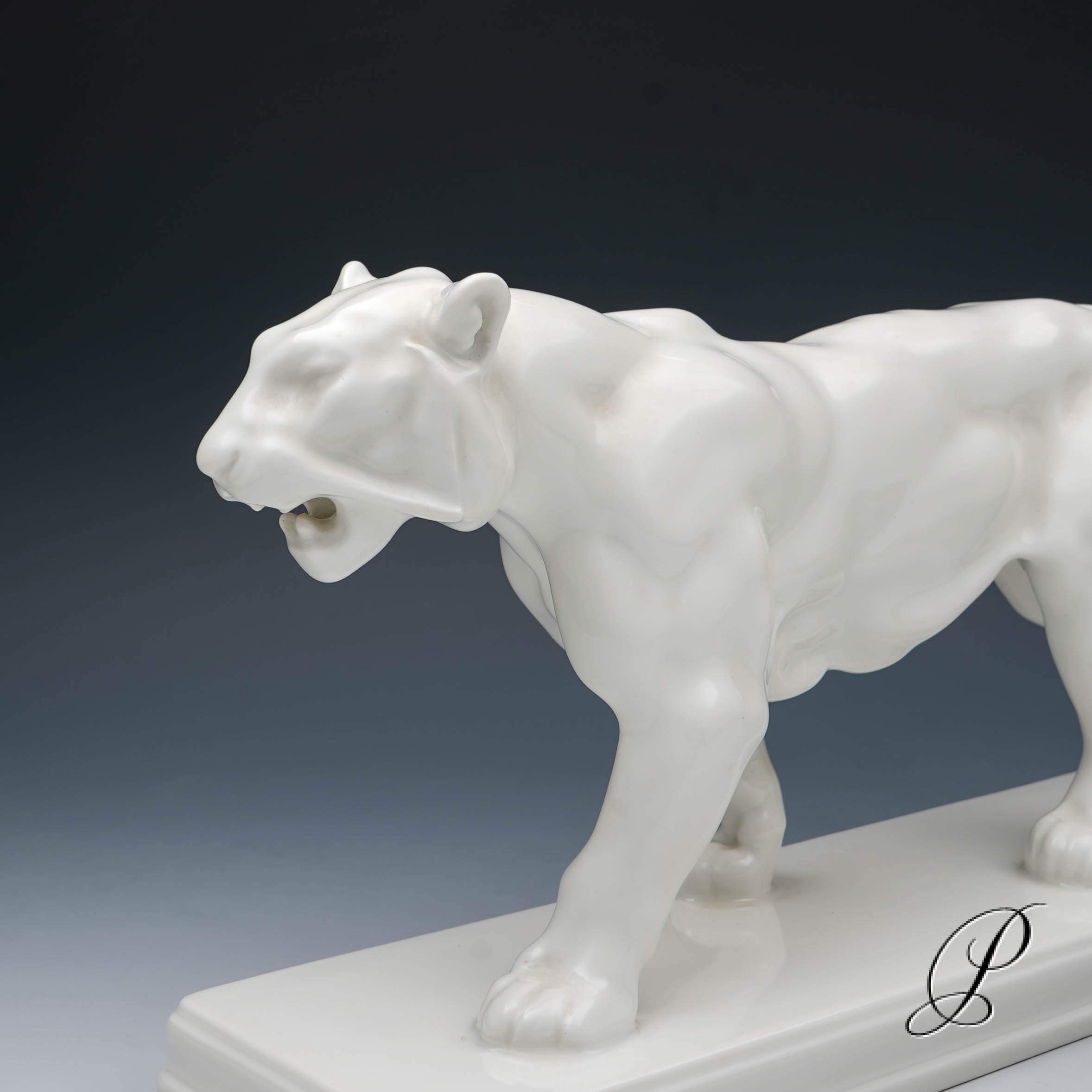 große KPM Berlin Figur - schreitender Tiger – Bild 3