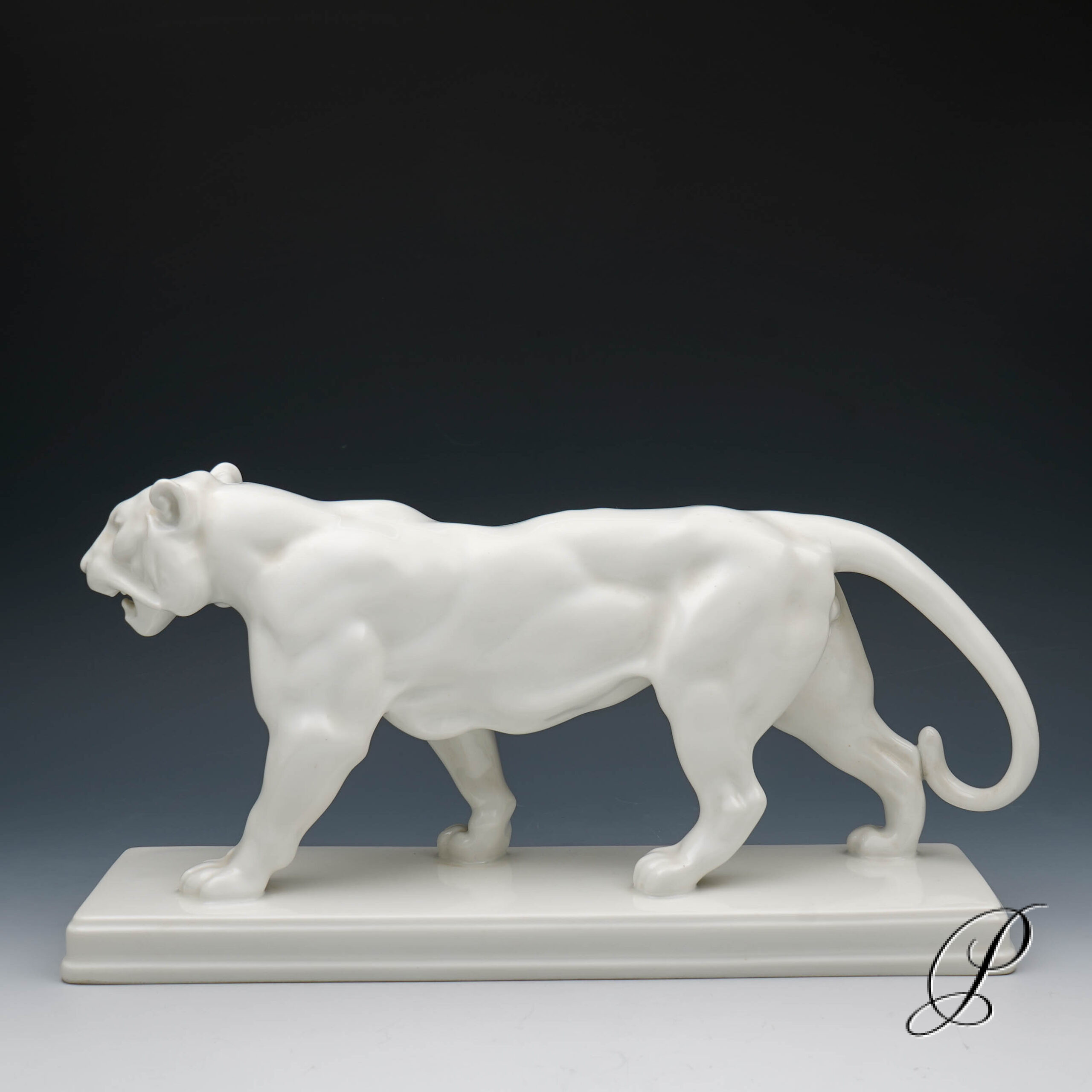 große KPM Berlin Figur - schreitender Tiger – Bild 4