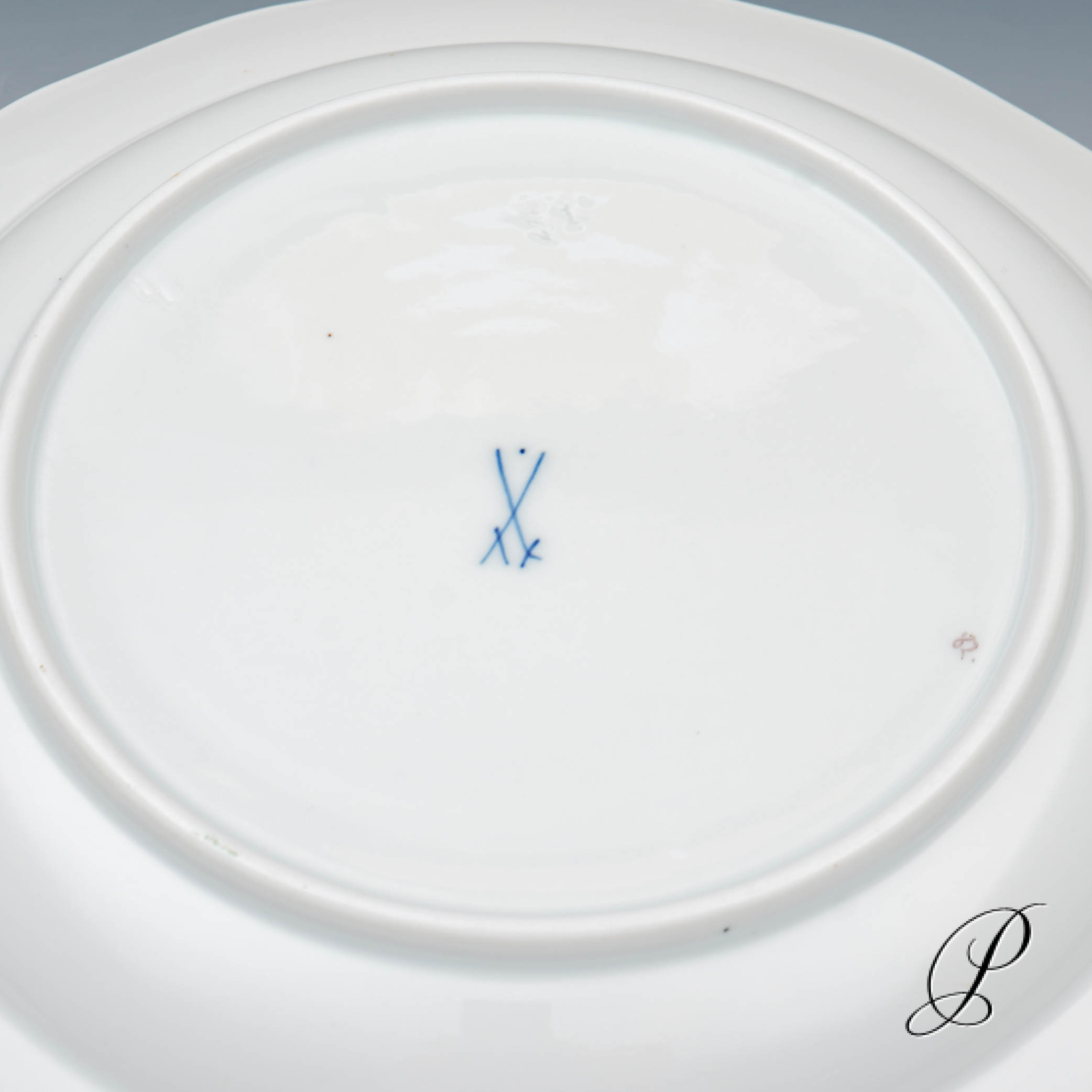 Meissen 2 Speiseteller im Dekor Streublume Pfeiferzeit um 1924 – Bild 3