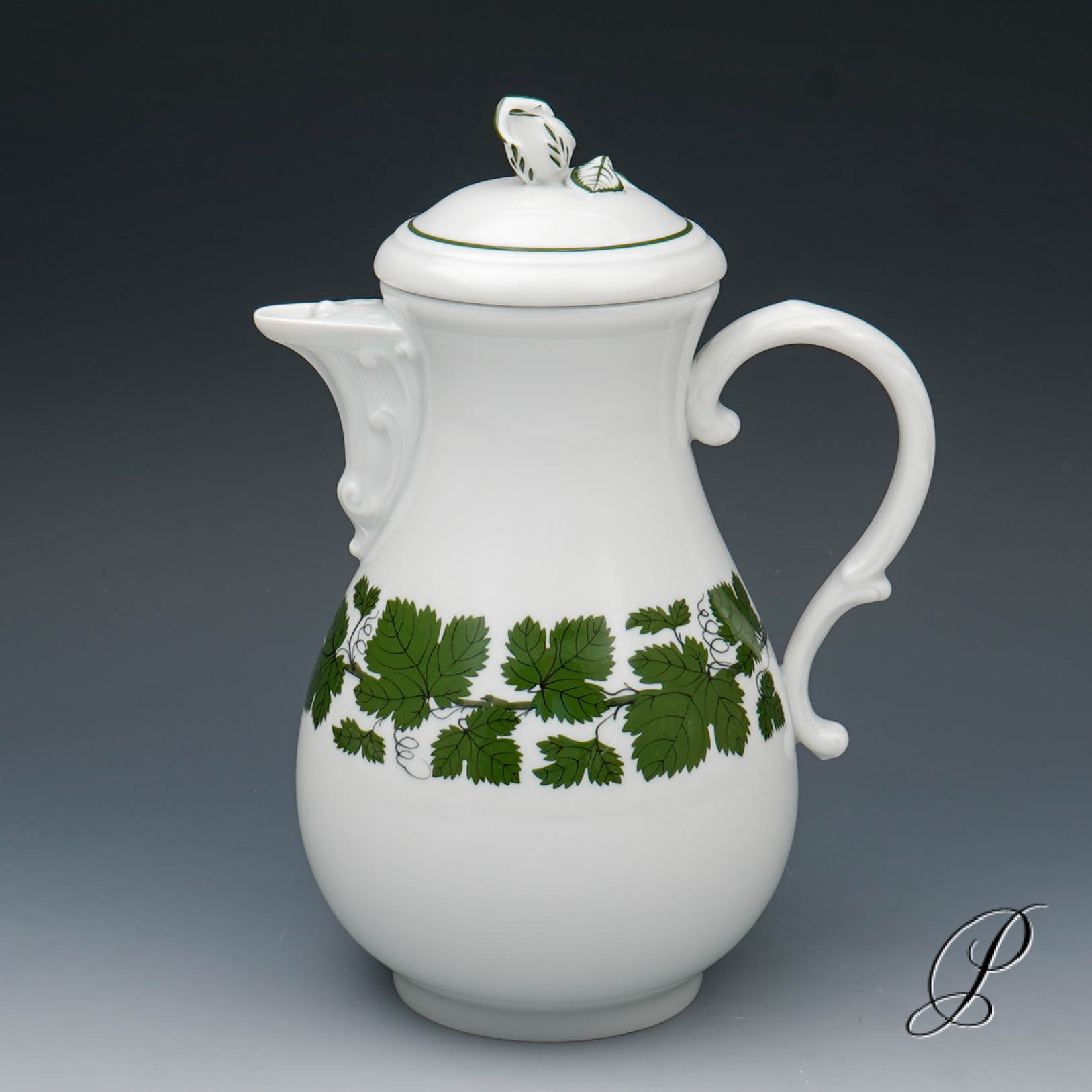 Kaffeeservice Meissen für 6 Personen im Dekor Weinlaub – Bild 3