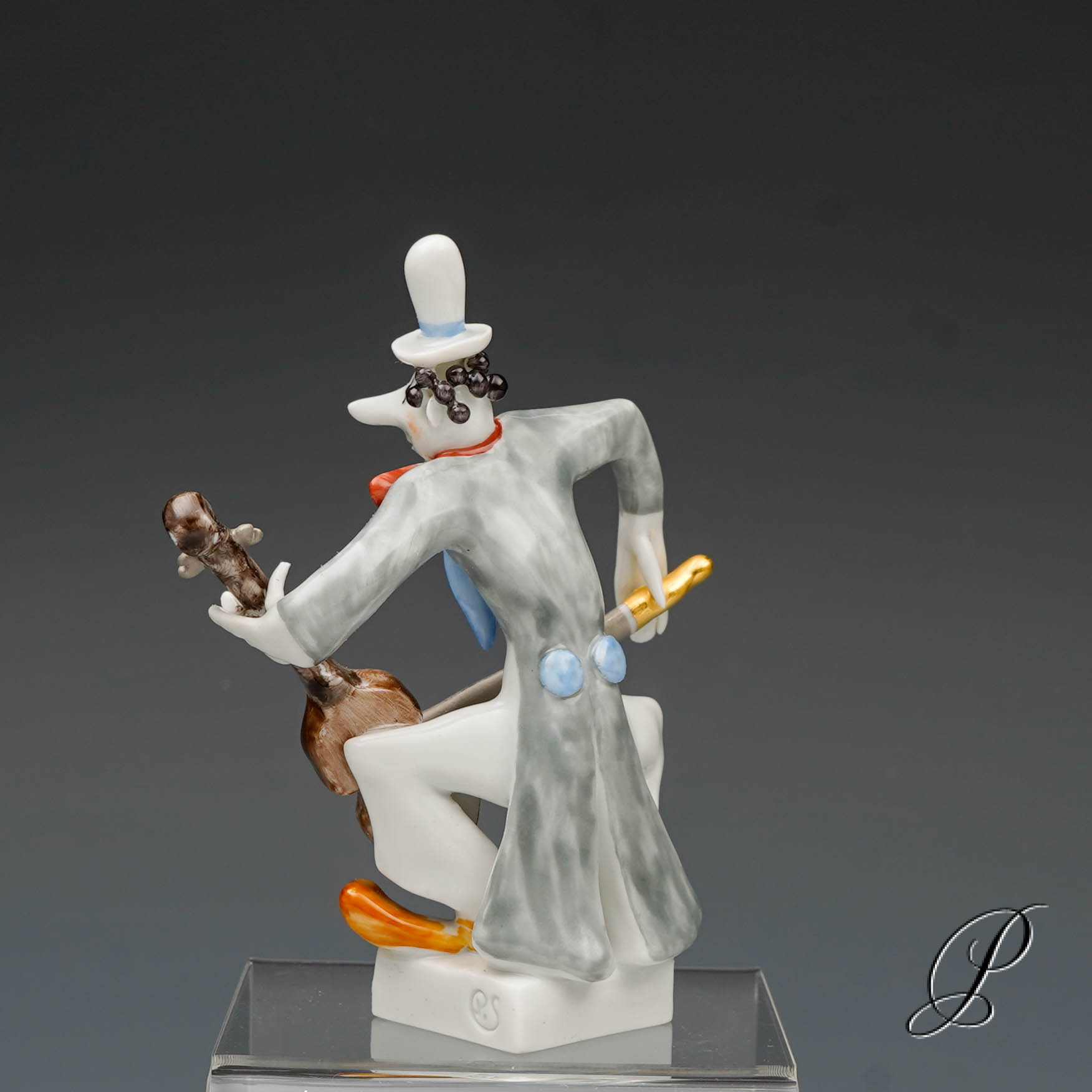 Meissen Musikclown 1.Wahl Cellist aus der Clownkapelle von Peter Strang – Bild 4