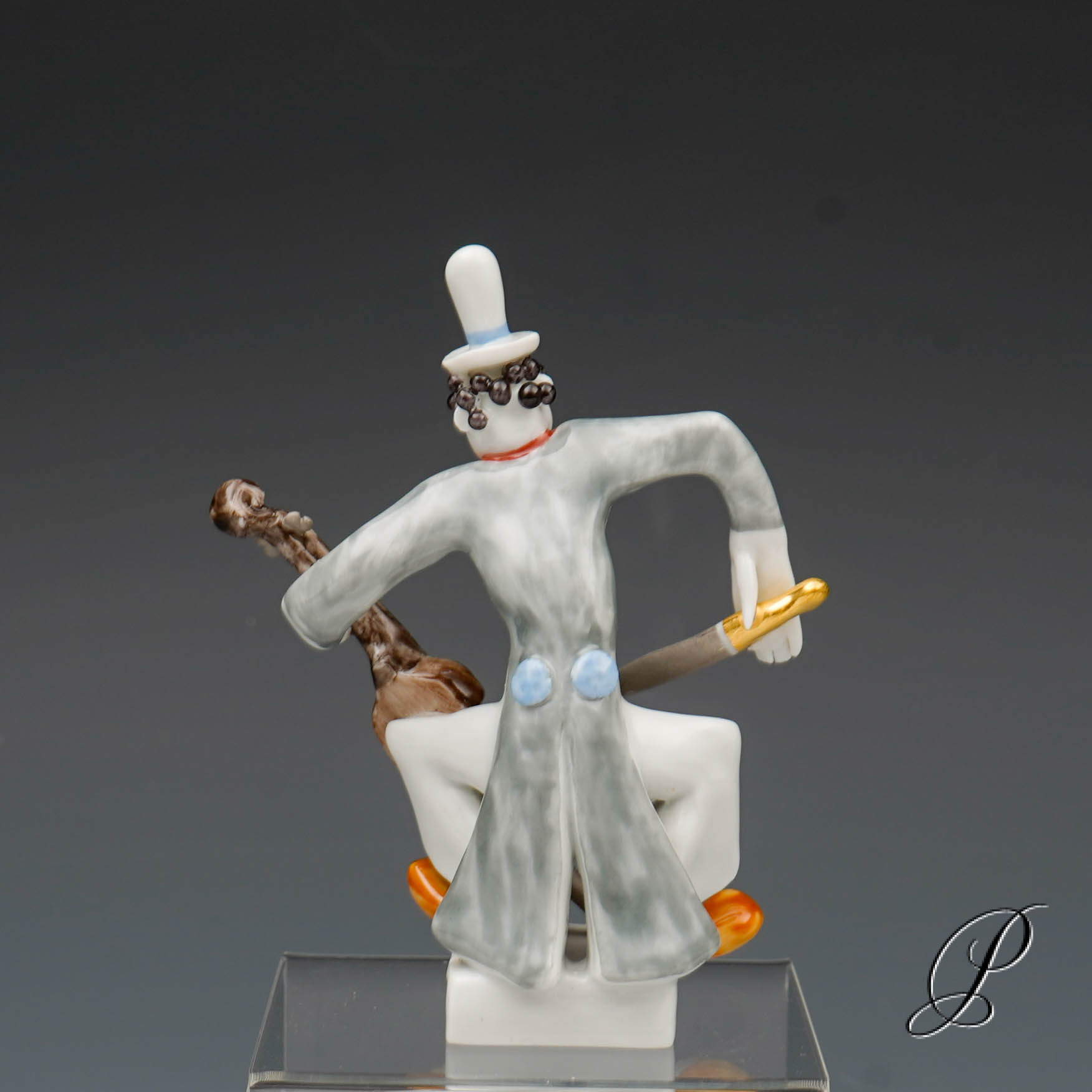 Meissen Musikclown 1.Wahl Cellist aus der Clownkapelle von Peter Strang – Bild 5