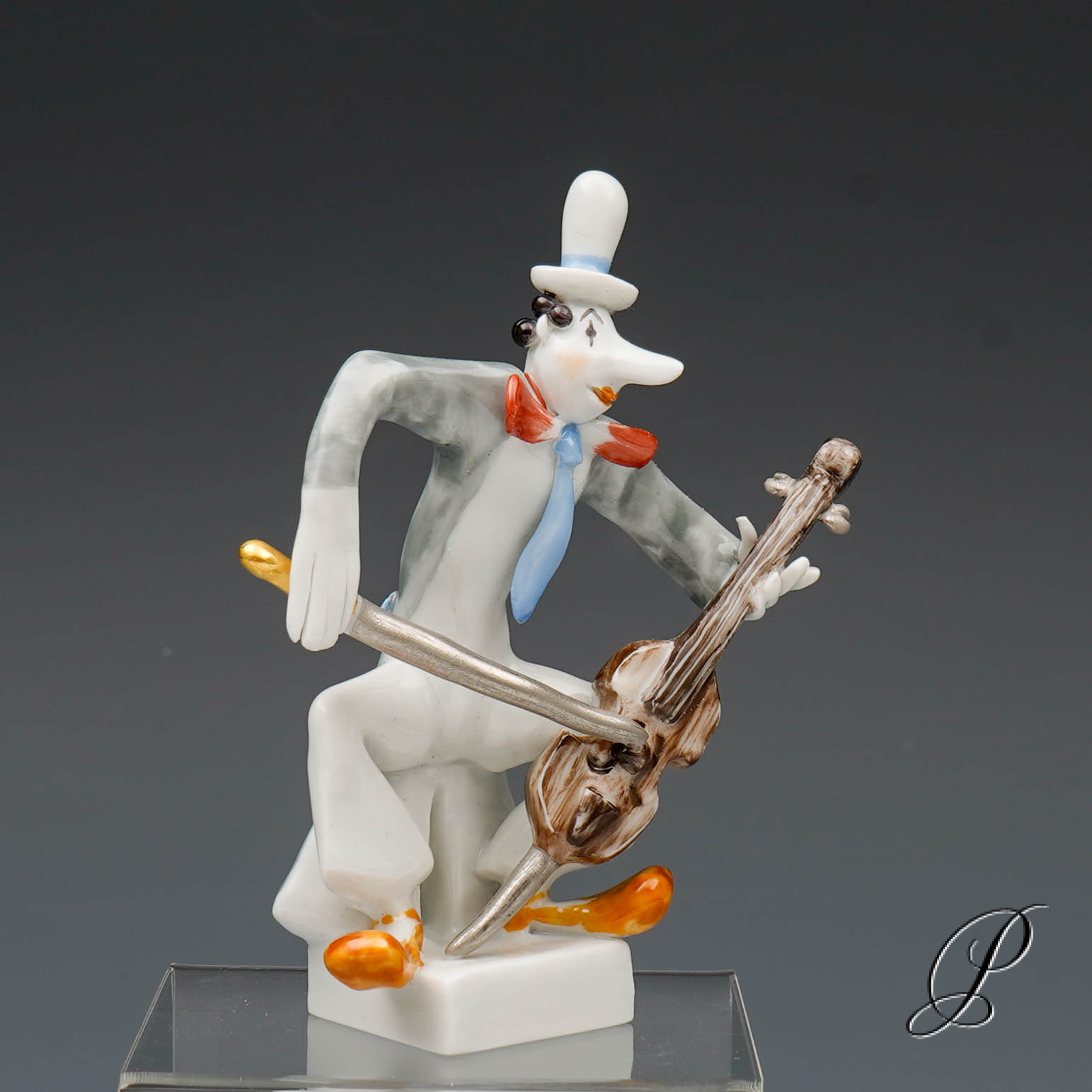 Meissen Musikclown 1.Wahl Cellist aus der Clownkapelle von Peter Strang – Bild 8