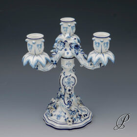 3 flammiger Kerzenständer - Leuchter Meissen 1.Wahl / Zwiebelmuster