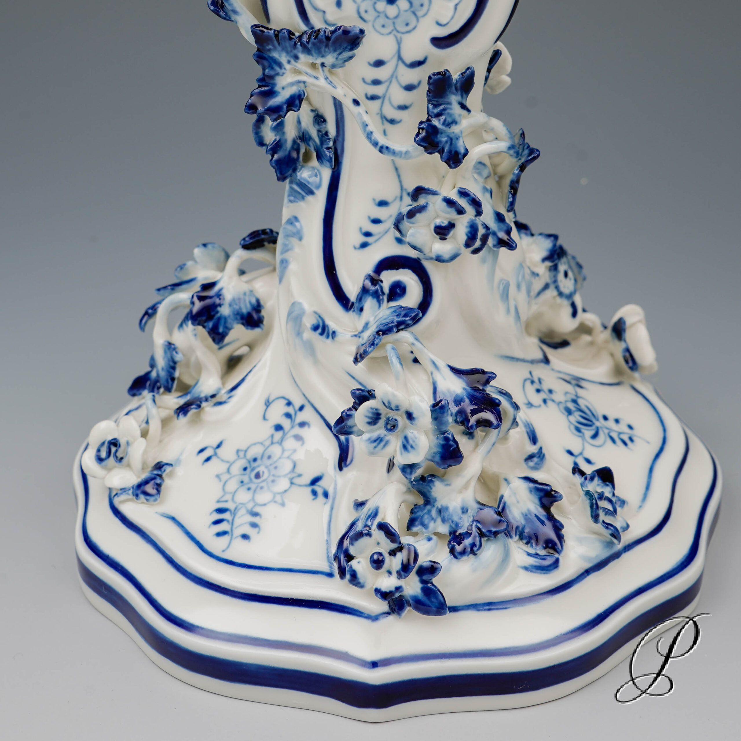 3 flammiger Kerzenständer - Leuchter Meissen 1.Wahl / Zwiebelmuster – Bild 9