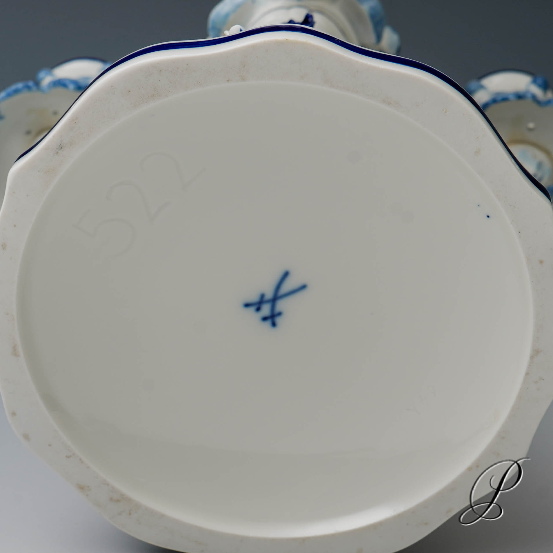 3 flammiger Kerzenständer - Leuchter Meissen 1.Wahl / Zwiebelmuster – Bild 12