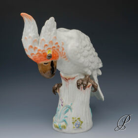 sehr großer (38cm) Kakadu Meissen 1.Wahl