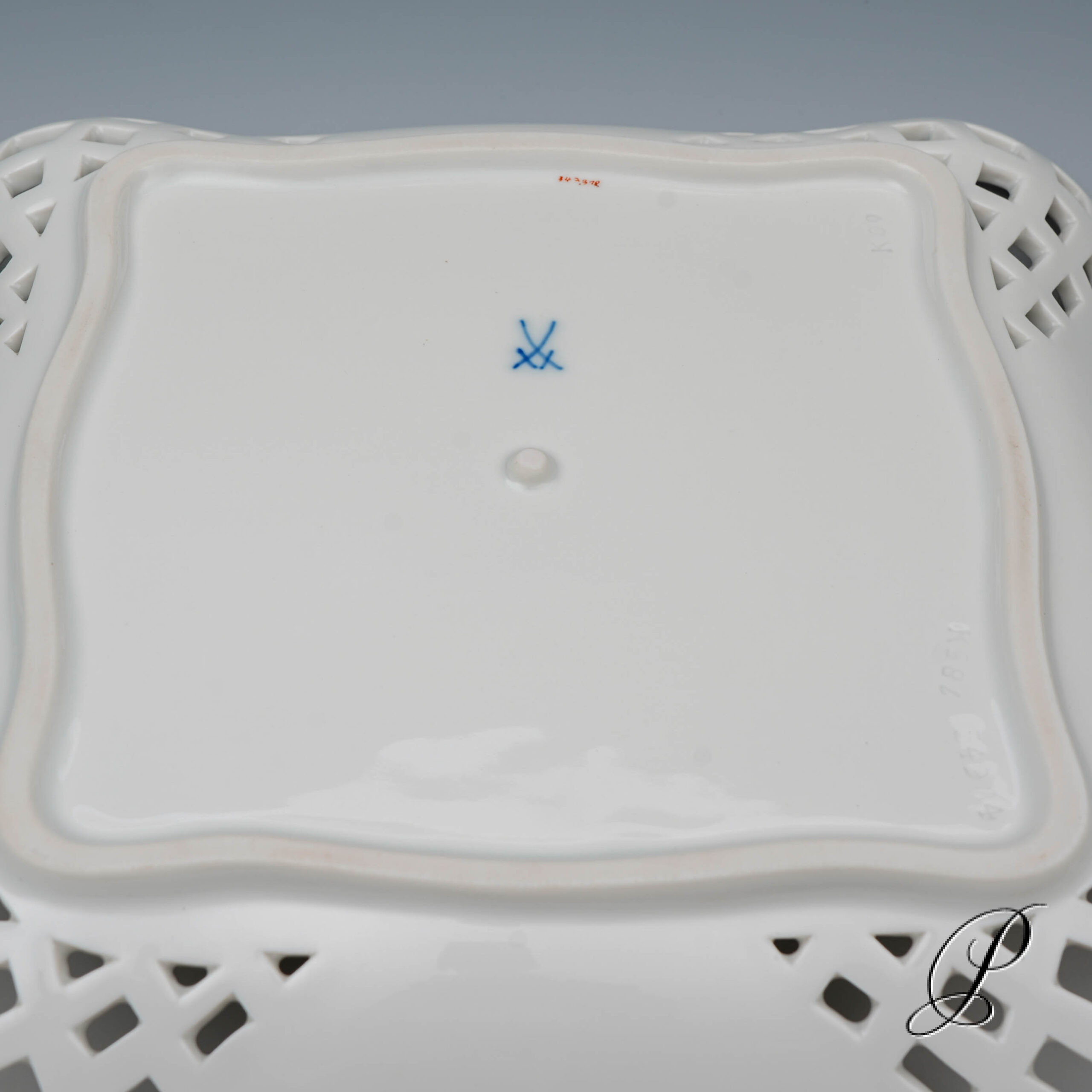 Durchbruchschale Meissen 1.Wahl reiche Indische Malerei grün NP# 1480,- EUR – Bild 8