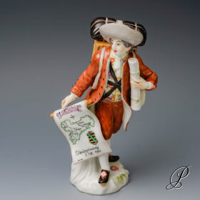 Meissen limitierte Figur Pariser Ausrufer "Landkartenverkäufer"