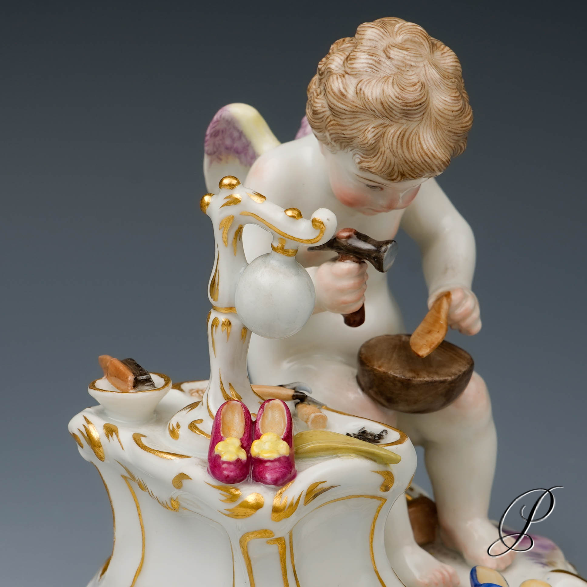 Meissen Figur "Amor als Schuhmacher" von August Ringler – Bild 10