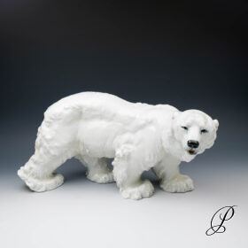 großer Eisbär Meissen von Otto Jarl / Jugendstil
