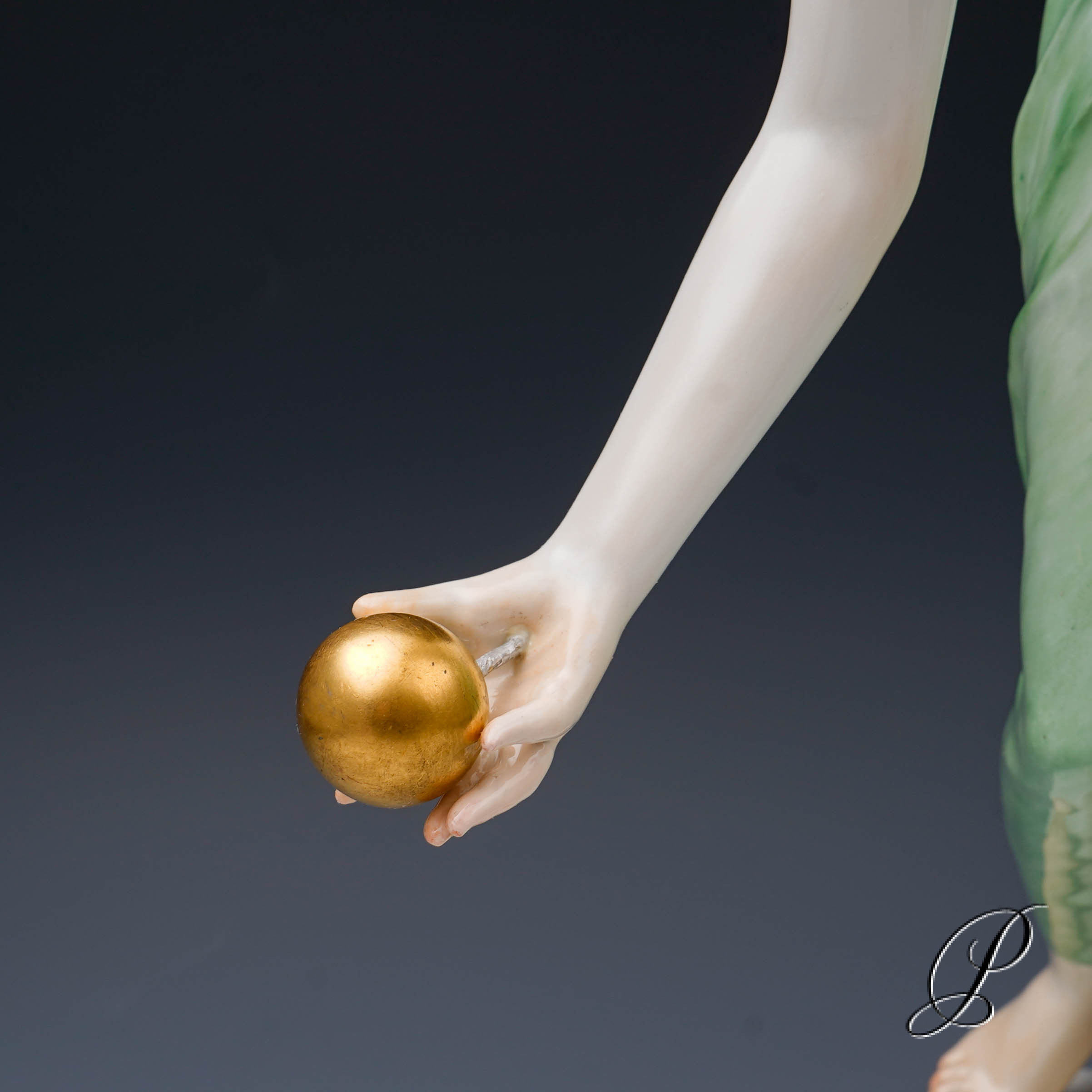 Figur Meissen 1.Wahl um 1910 Kugelspielerin - Jugendstil – Bild 5